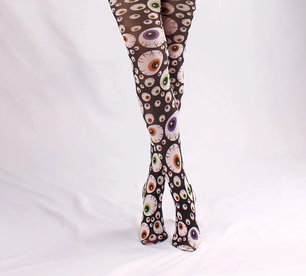 Evil Eyes Tight women Spring New Women Sheer Sexy Tattoo Printed Pantyhose Tights Stockings Anti-Hook Women's Socks Quake E One Size