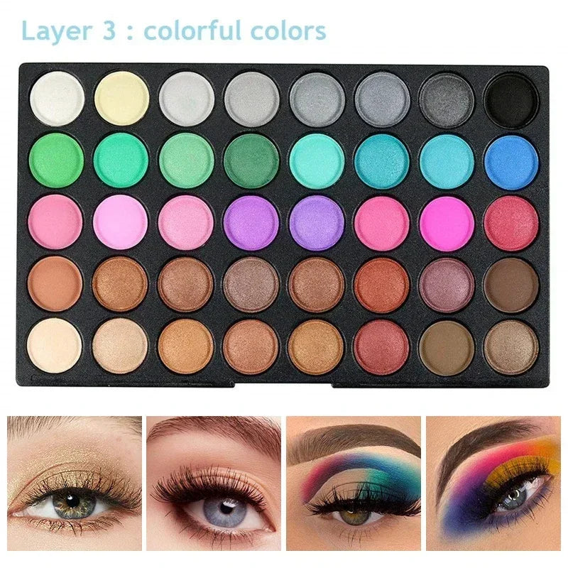 120 Color Eye Makeup Waterproof Make up Nude Eye Shadow Palette Glitter Matte Pigmented Powder Pressed Shine Eyeshadow Cosmetic Quake