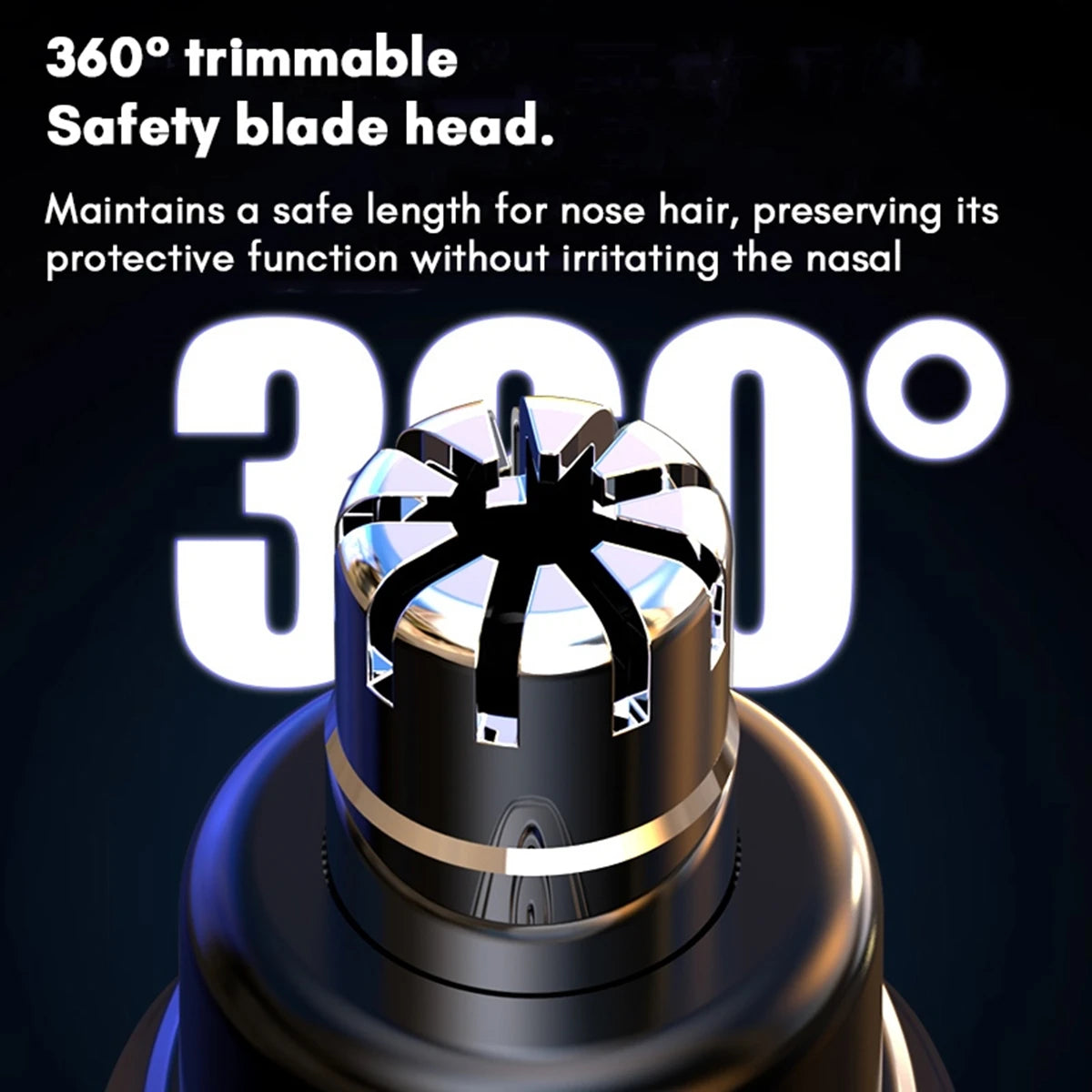 Portable Electric Nose Hair Trimmer Mini Pocket Nose Ears Hair Eyebrow Trimmer Men's Rechargeable Painless Clipper Quake
