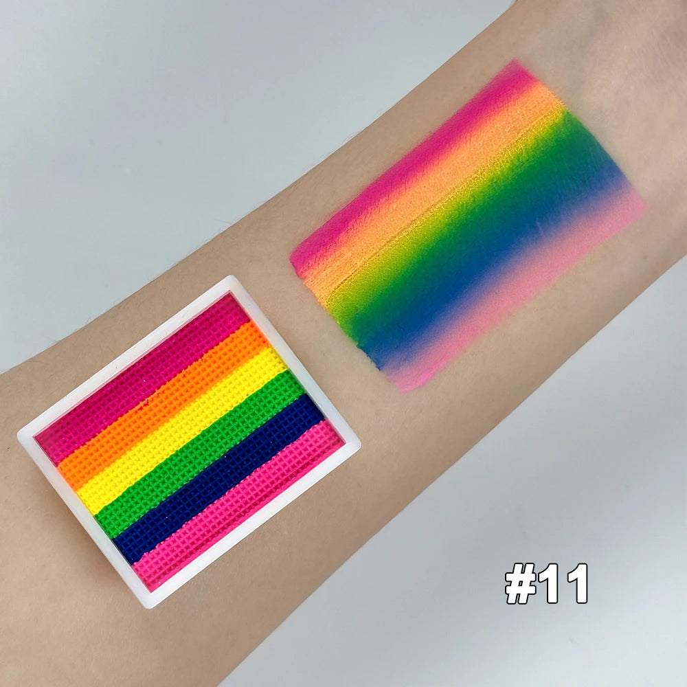 8G 12 Color Water Monochromatic Face Body Painting Palette Festive Washable face and body paint Makeup Costume Body Partie Quake 11