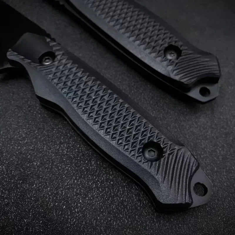 1pc stainless steel sheath pocket knife, high hardness knife, portable sheath peel knife outdoor barbecue knife Quake