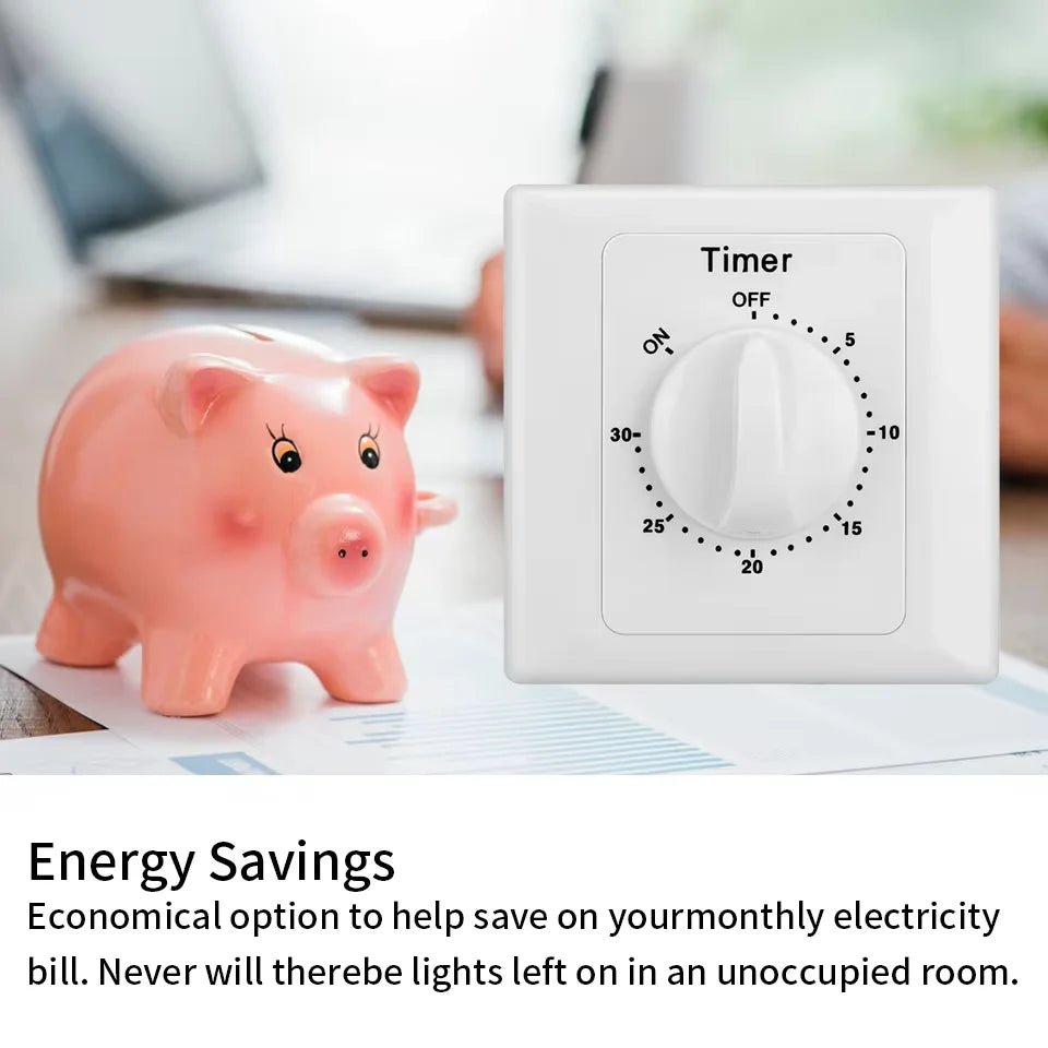 High Quality Mechanical Time Switch Electrical AC 220V Household Water Pump Countdown Timer Time Delay Switch Quake