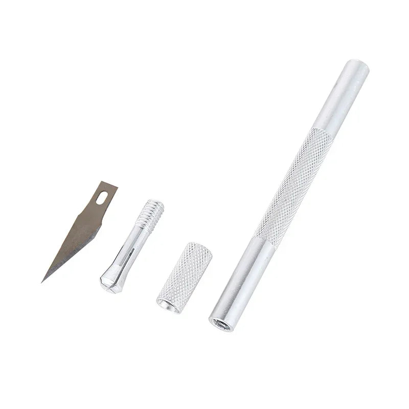 Repair Hand Tools Non-Slip Engraving Metal Knife Kit + 40/10pcs #11 Blades Cutter Craft Knives for Mobile Phone PCB Quake