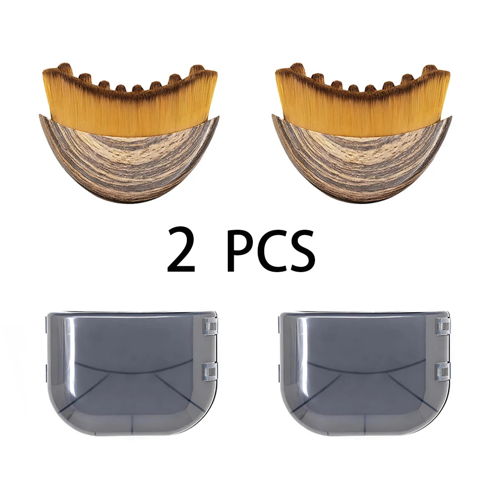 2 PCS Lymphatic Contour Face Brush with Storage Box Features a Newly Upgraded Ergonomic Design for Precise Skin Fit Quake 2 PCS