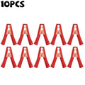 10/1PCS 100A Insulation Alligator Clips Black Red Set for Circuit Testing Multimeter Test Plug Adapter Cable Probes Connector Quake Red-10pcs