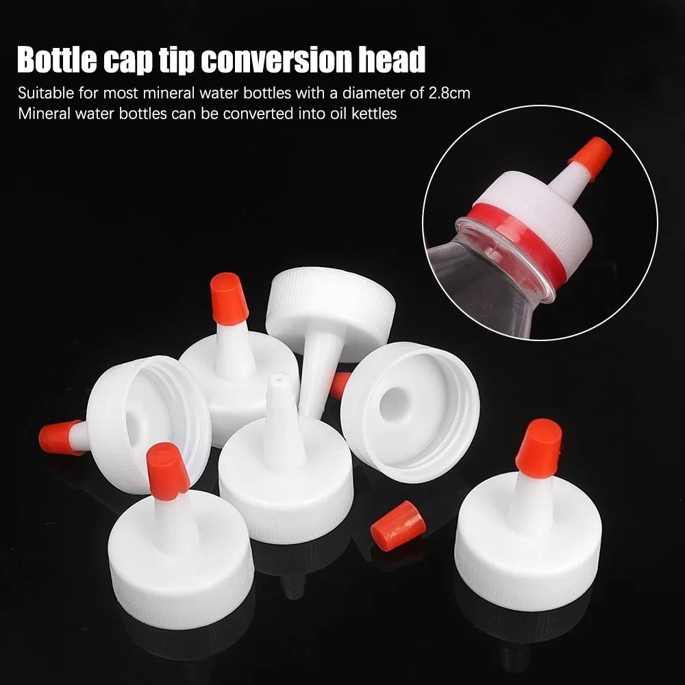 10pcs 28mm Bottle Cap Tip Conversion Head Plastic Red Bottle sealing cap Universal Leak Proof Squeeze Bottles Replacement Caps Quake
