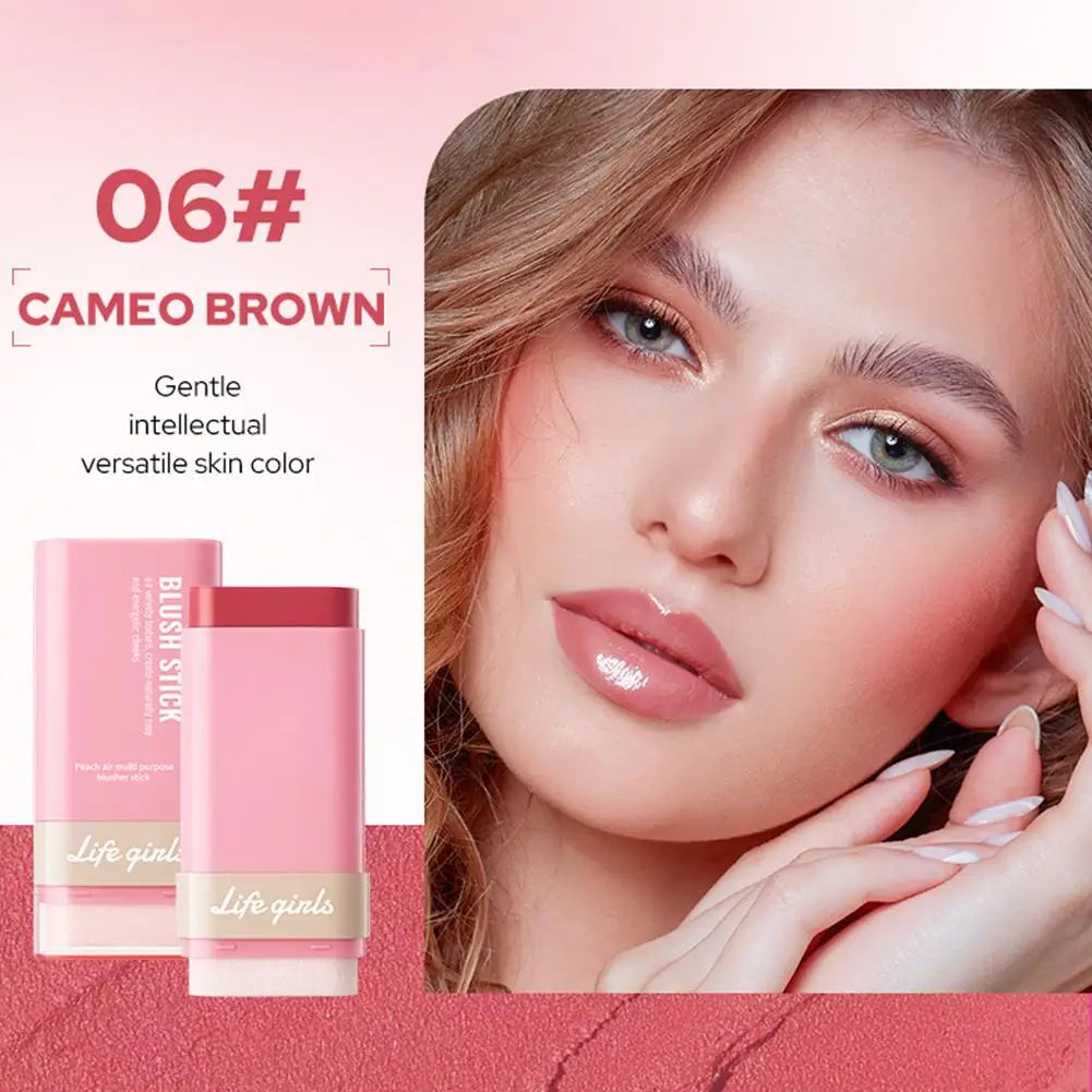 Dual End Blush Stick With Eraser Natural Nude Makeup Highlighter Contour Stick 2 In 1 Cheek And Lip Rouge Cream Quake