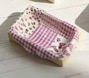 10Pcs Cartoon Simulation Small Floral Tray Miniature Home Decor Resin Ornament Dollhouse For Fairy Garden DIY Jewelry Accessory Quake purple