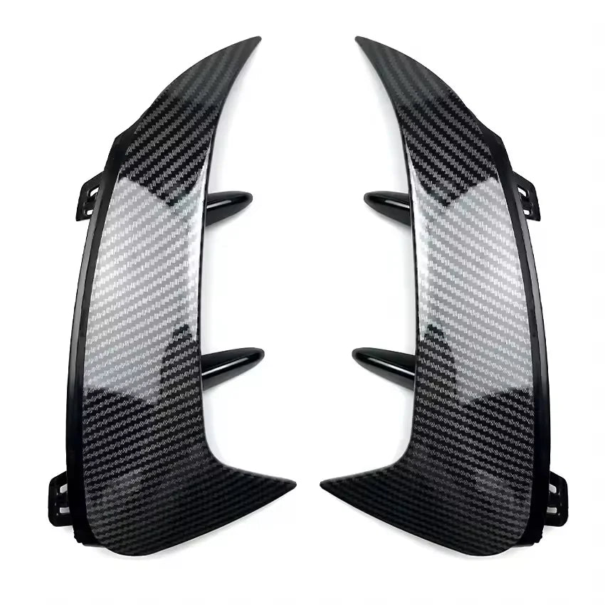 For Mercedes Benz A-class W177 A200 A220 A35 AMG Hatchback 2018-2023 Car Rear Bumper Spoiler Side Canard Air Vent Cover Decor Quake Carbon Look