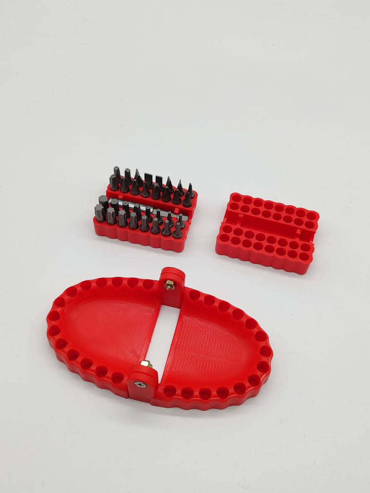 Funny Denture Drill Bit Holder for Screwdriver Teeth Model Screwdriver Bit Holder Fits 1/4 Inch Hex Bit Drive Bit Adapter Tools Quake red-with tool