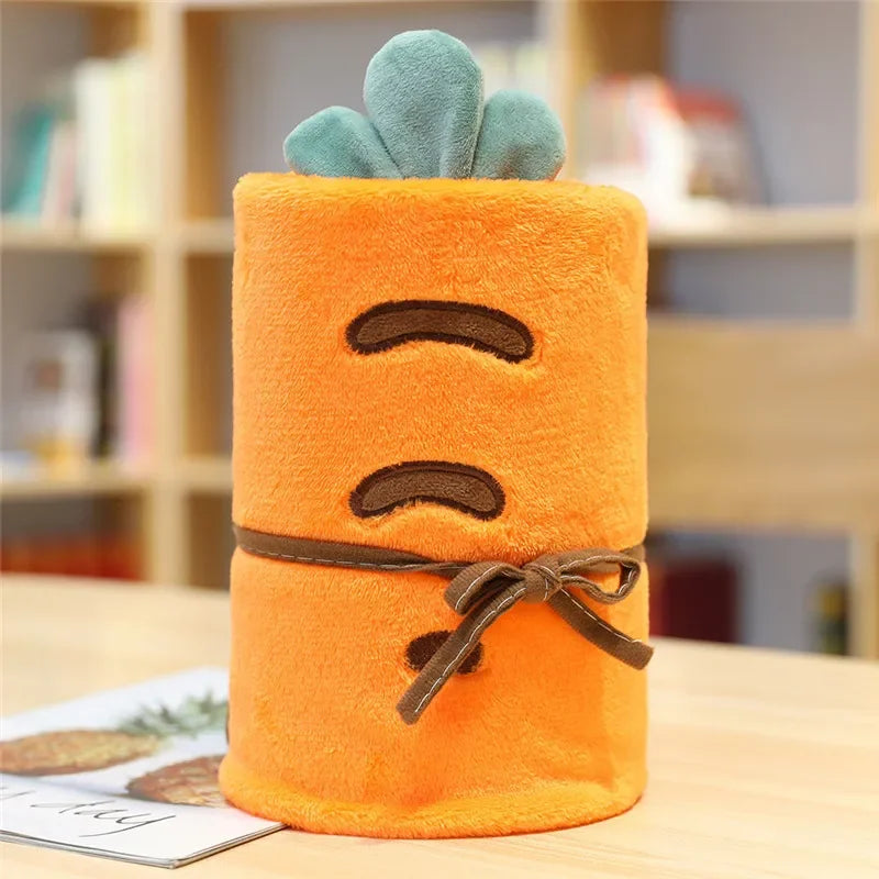 vvocci Baby Blankets Warm Fleece Thermal Newborn Soft Stroller Sleep Cover Cartoon Beanie Infant Bedding Swaddle Kids Bath Towel Quake B124 Carrot 100x80cm