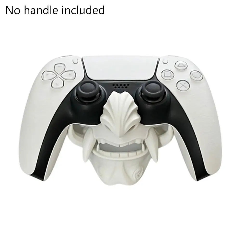 PS5 Controller Stand Ghost Mask PLA Gamepad Holder Desktop Display Dock for Gaming Room Office Desk Halloween Birthday Gift Quake White