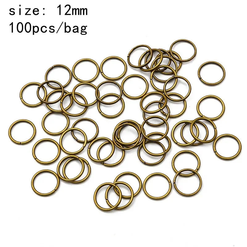 5-100pcs Sliver Gold Hair Rings Hair Braids Dreadlock Beads Charms African Braids Cuffs Hair Rings Jewelry Clasps Accessories Quake 100pcs 12mm NO.21