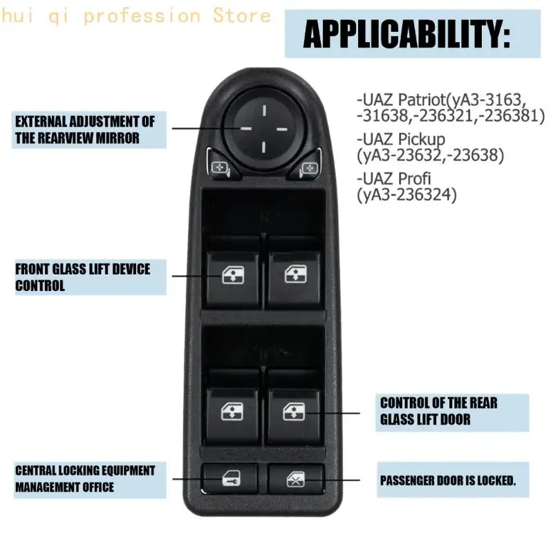 Window Control Switches Assembly Including 10 Pin Port 31633769100 Vehicle Window Lift Switches Designed for Vehicles H8WE Quake