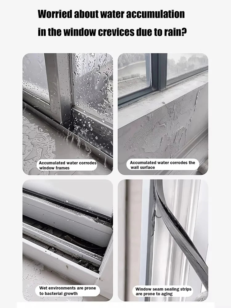 Window water blocking bar home window rain Flashing board aluminum alloy window edge waterproof Water Deflector sealing strip Quake