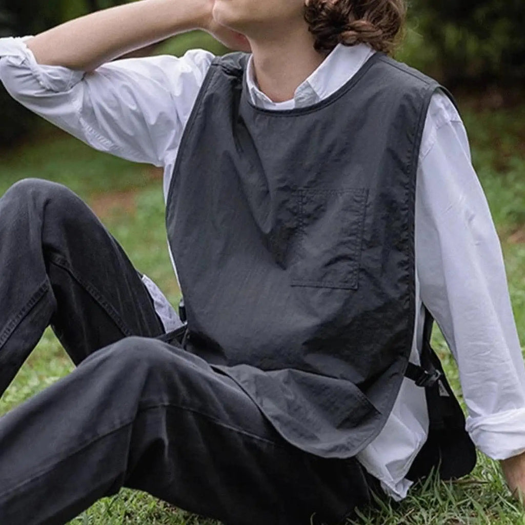Cobbler Apron Oilproof Waterproof Apron Hairstylist Apron Sleeveless Apron for Art Working Restaurant Crafting Apron Nail Beauty Quake