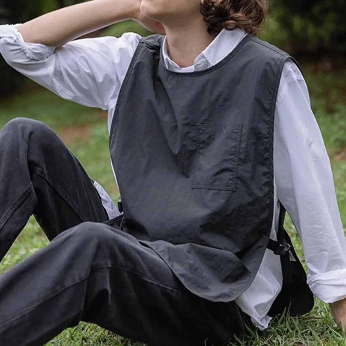 Cobbler Apron Oilproof Waterproof Apron Hairstylist Apron Sleeveless Apron for Art Working Restaurant Crafting Apron Nail Beauty Quake