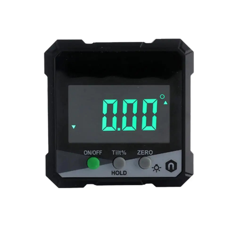 Green Backlit Digital Angle Finder Smart Level Box Magnetic Base Auto-Rotating Display Slope Meter for Woodworking Saw Quake Green