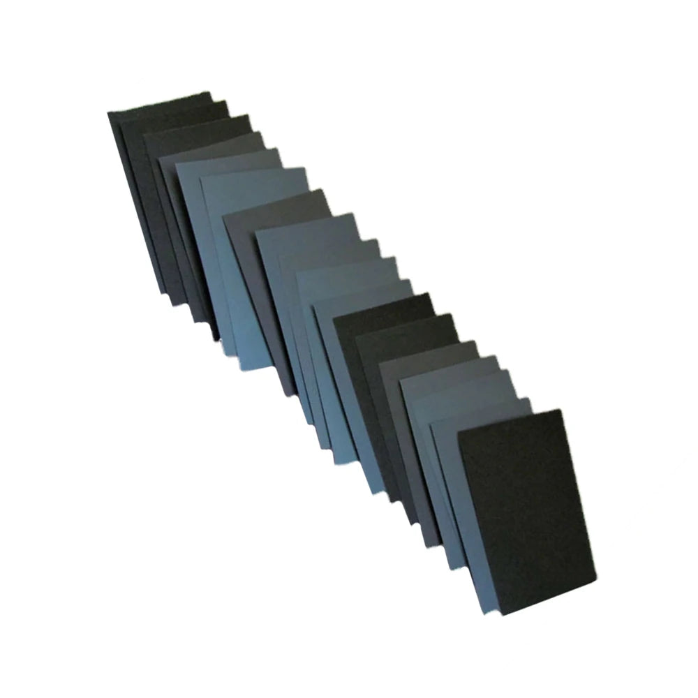 Sandpaper 400 600 800 1000 1200 1500 Grit Wet/Dry 1/2inches 16 Pieces For Polishing Car Wash Maintenance Paint Care Quake