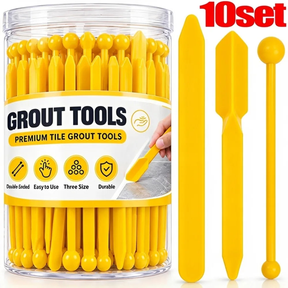 10/1Set Caulking Tools Caulk Finishing Tool Kit for Bathroom Floor Kitchen Wall Tile Gaps Epoxy Grouting Sealing DIY Hand Tool Quake