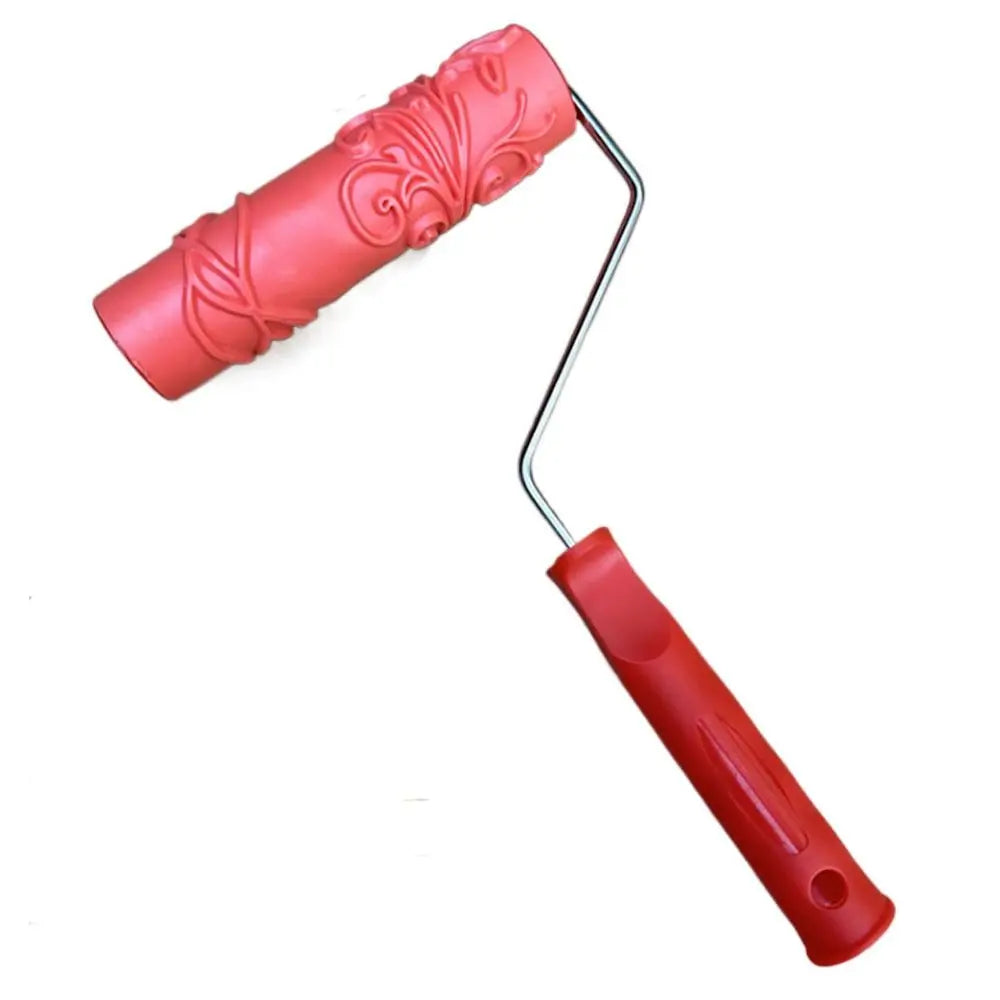 Rubber Imitation Wood Grain Pattern Paint Roller DIY Paint Texture Pigment Printing Wall Painting Roller with Handle Home Tool Quake 3