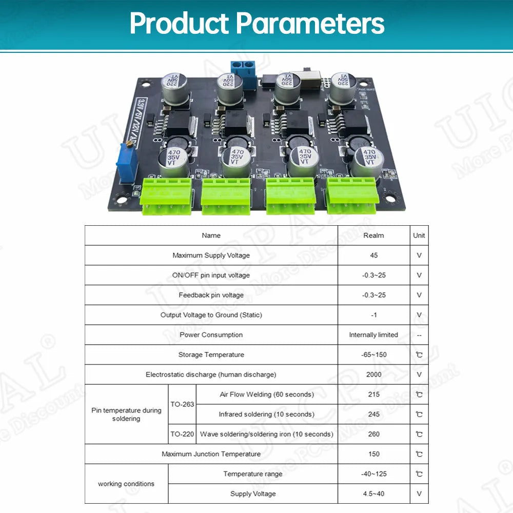 Multi-Circuit Switching Power Module 3.3V 5V 12V ADJ Adjustable Voltage Output Power Modules LM2596 Quake