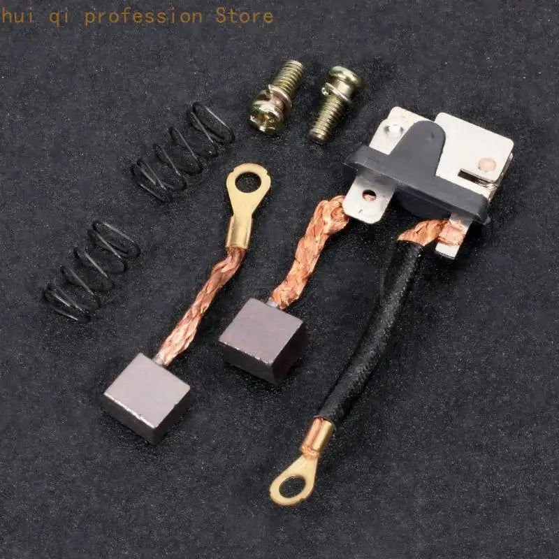 Trim Motor Carbon Brush Replacement Set for Marine Maintenance, Brush Components with Copper Leads and Screws for Selected 115 Quake