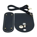 Adjustable PU Leather DIY Bag Strap Handbag Woven Bag Bottoms Handmade Quake Black