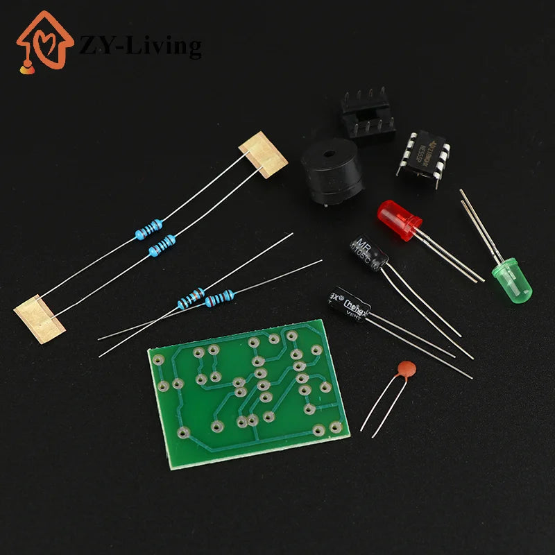 NE555 DIY Kit - LED Flasher & Signal Generator Circuit With PCB For Electronics Education & Solder Practice Quake