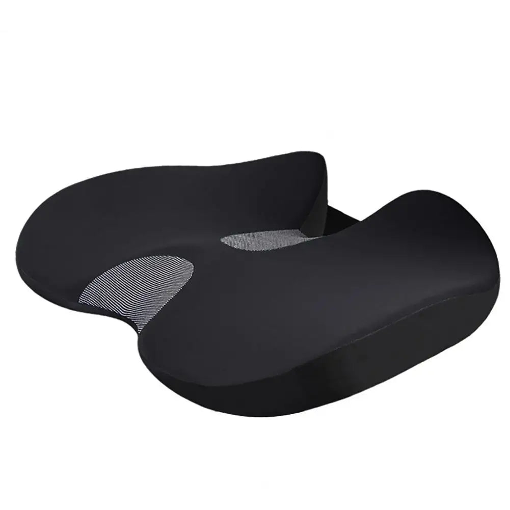 Sciatica Relief Cushion Ergonomic Car Seat Cushion for Pressure Relief Posture Improvement Soft for Comfortable for Students Quake Cool Black