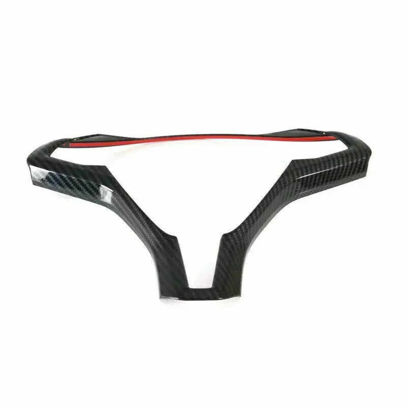 For Tesla Model X and Model S 2016-2021 ABS Carbon Fiber Style Inner Car Steering Wheel Panel Cover Trim Frame Decor Silver ABS Quake
