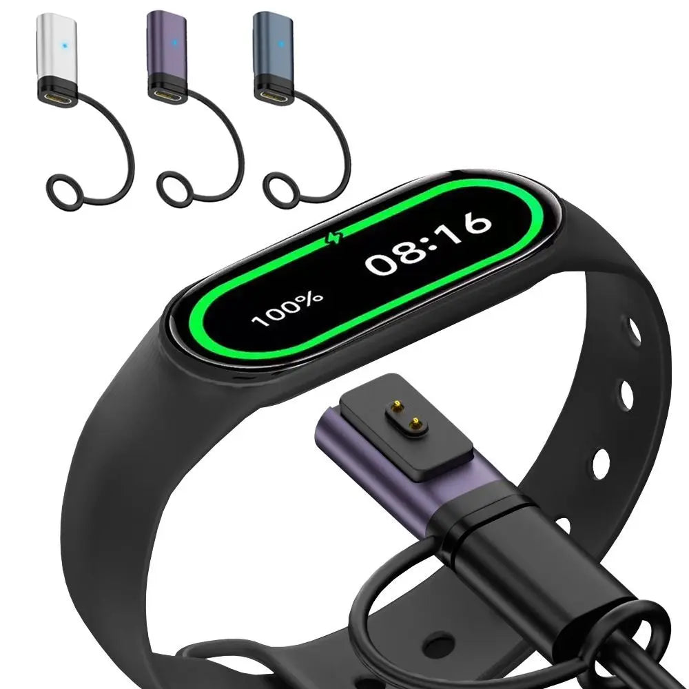 LED Indicator Magnetic Charger Converter Smart Band Charging Adapter for Xiaomi Smart Band 8/9/10/Pro/NFC Redmi Watch 5/4/3 Quake