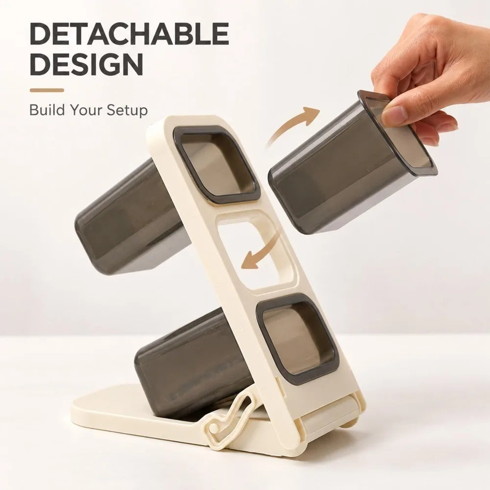 Three-layer Detachable Pen Holder Slanted Desktop Storage Box Student Office Stationery Organizer Large Capacity Storage Rack Quake