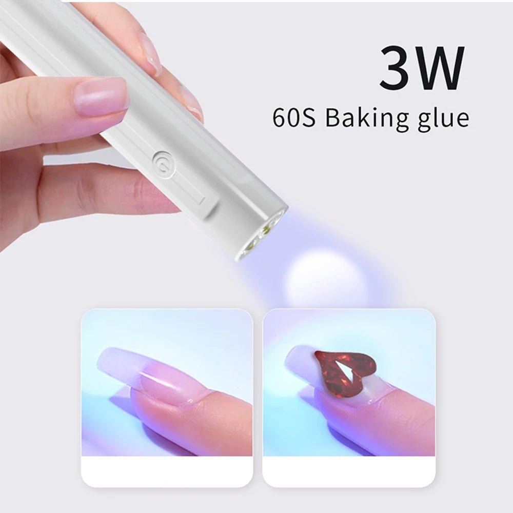 Handheld Mini Nail Lamp Nail Lamp Portable Nail Machine Nail Dryer Tool Manicure Shop Phototherapy Professional Flashlight Pen Quake