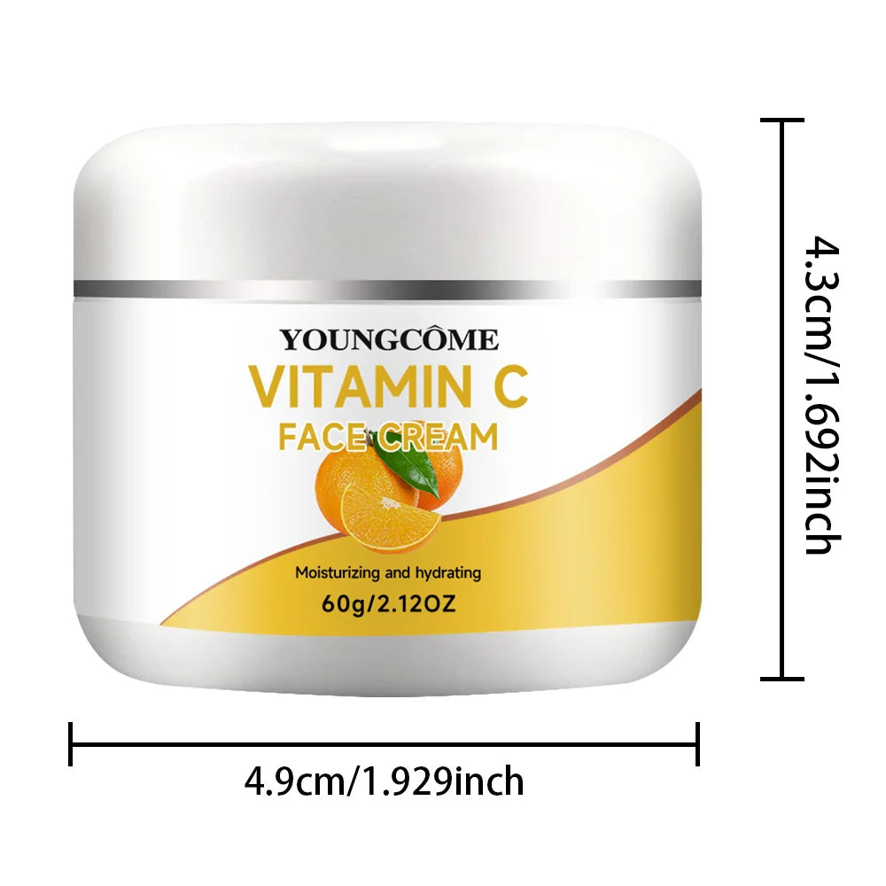 Vitamin C Face Cream Moisturiser Facial Anti Aging Whitening Skin Care Repair Fade Fine Lines Wrinkle Remover Face Cream Quake 60g