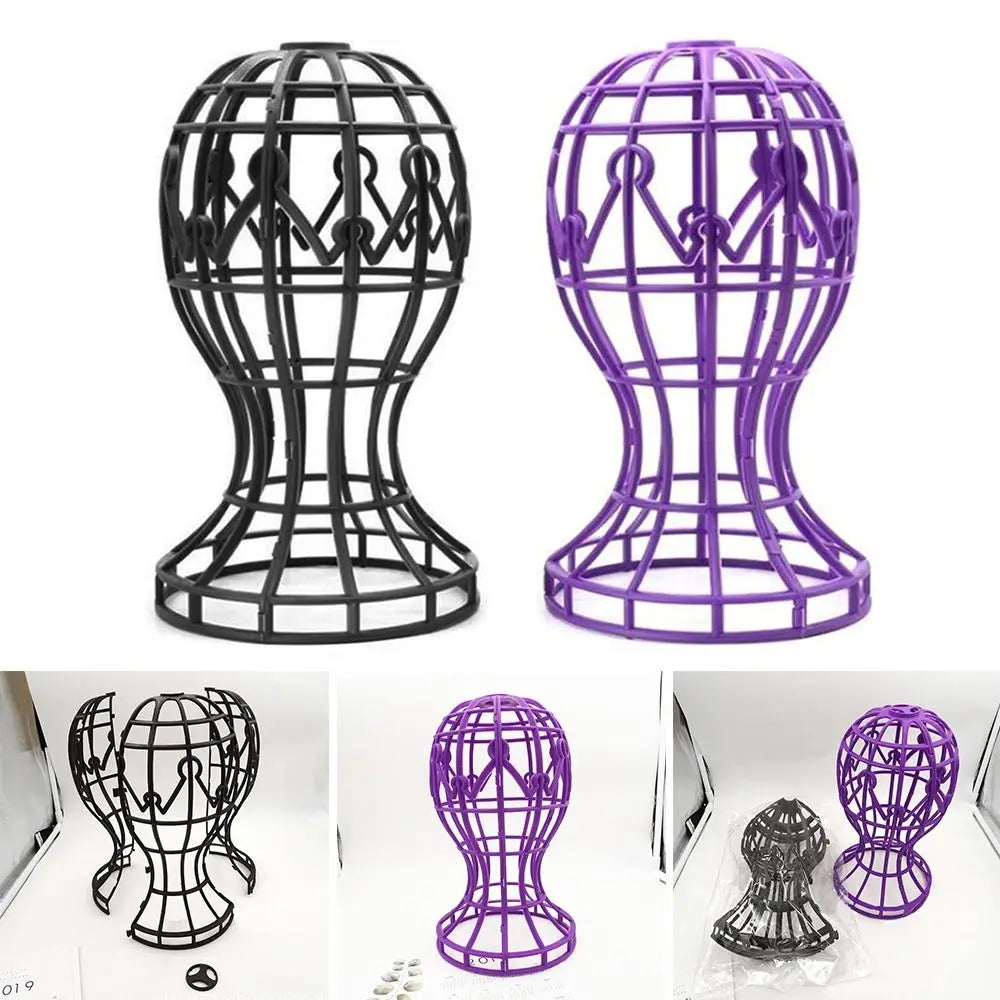 New Holder Foldable Wig Stand Hat Cap Wig Accessories Storage Rack Multi-Purpose Wig Head Stand Quake