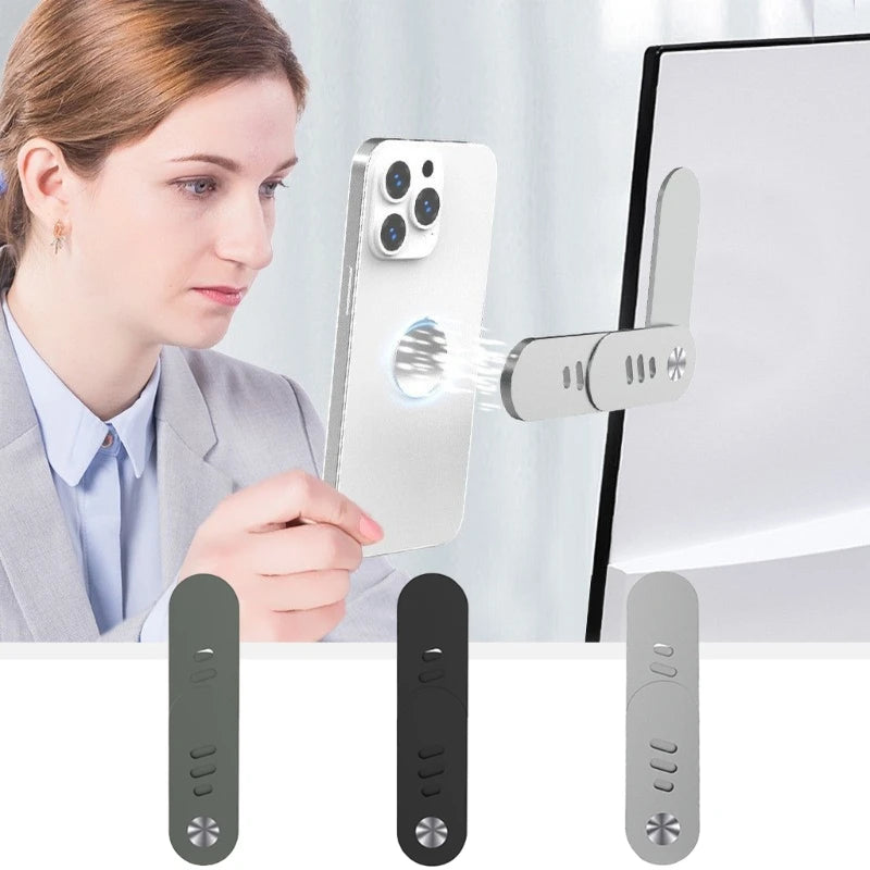 Magnetic Phone Holder for Laptop Adjustable Phone Monitors Side Mount Expansion Bracket, Slim Portable Foldable K1KF Quake