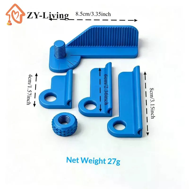 5-Angle Adjustable Drill Guide 0°30°45°60°90° Precision Positioning Drill Jig 3 Length Replaceable Portable Woodworking DIY Tool Quake