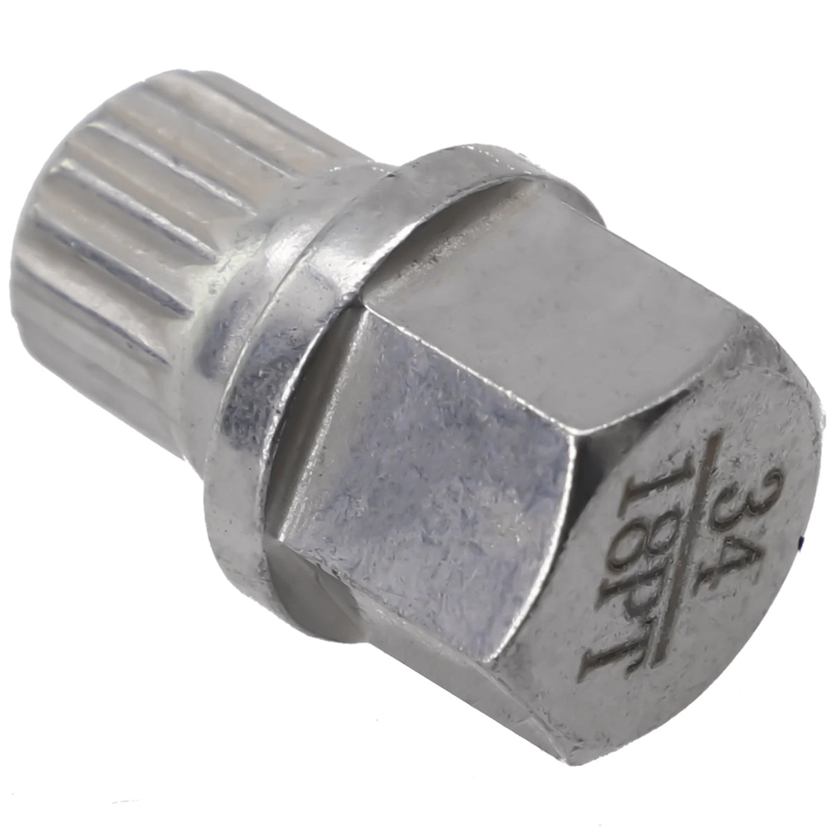 Removal Tool Wheel Lock Lug Nut Hollow Lug Nut Screw Removal Key Silver Tone Steel Wheel Lock 20 X 28mm 34/18PT Quake