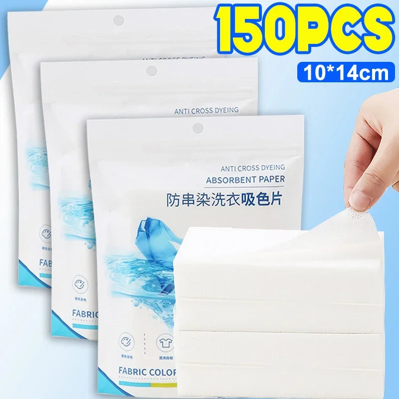 Household Items Laundry Paper Stain Resistant Clothing Sheet Anti Skewing Color Mixing Suction Washing Quake 150pcs