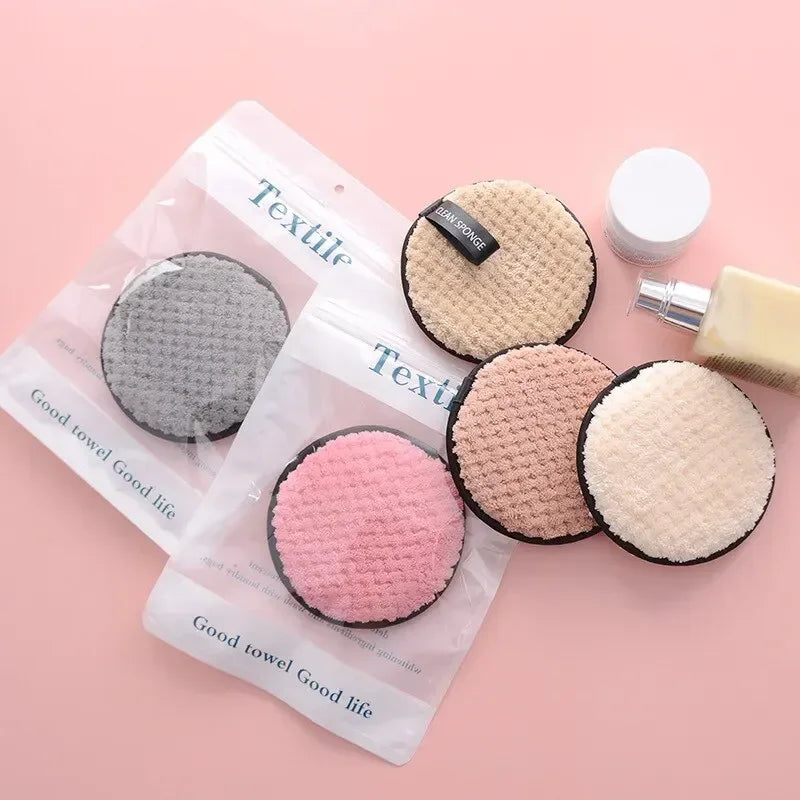 vvocci 4PCS Microfiber Makeup Remover Towel - Washable Reusable Face Cleaning Sponge for Skincare & Cosmetics Quake