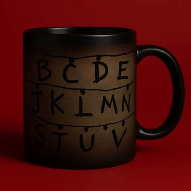 Ceramic craft cup Stranger Lights 11oz Thermochromic Mug Temperature Heat Sensitive Festival Light Cup for Coffee Milk Tea Quake