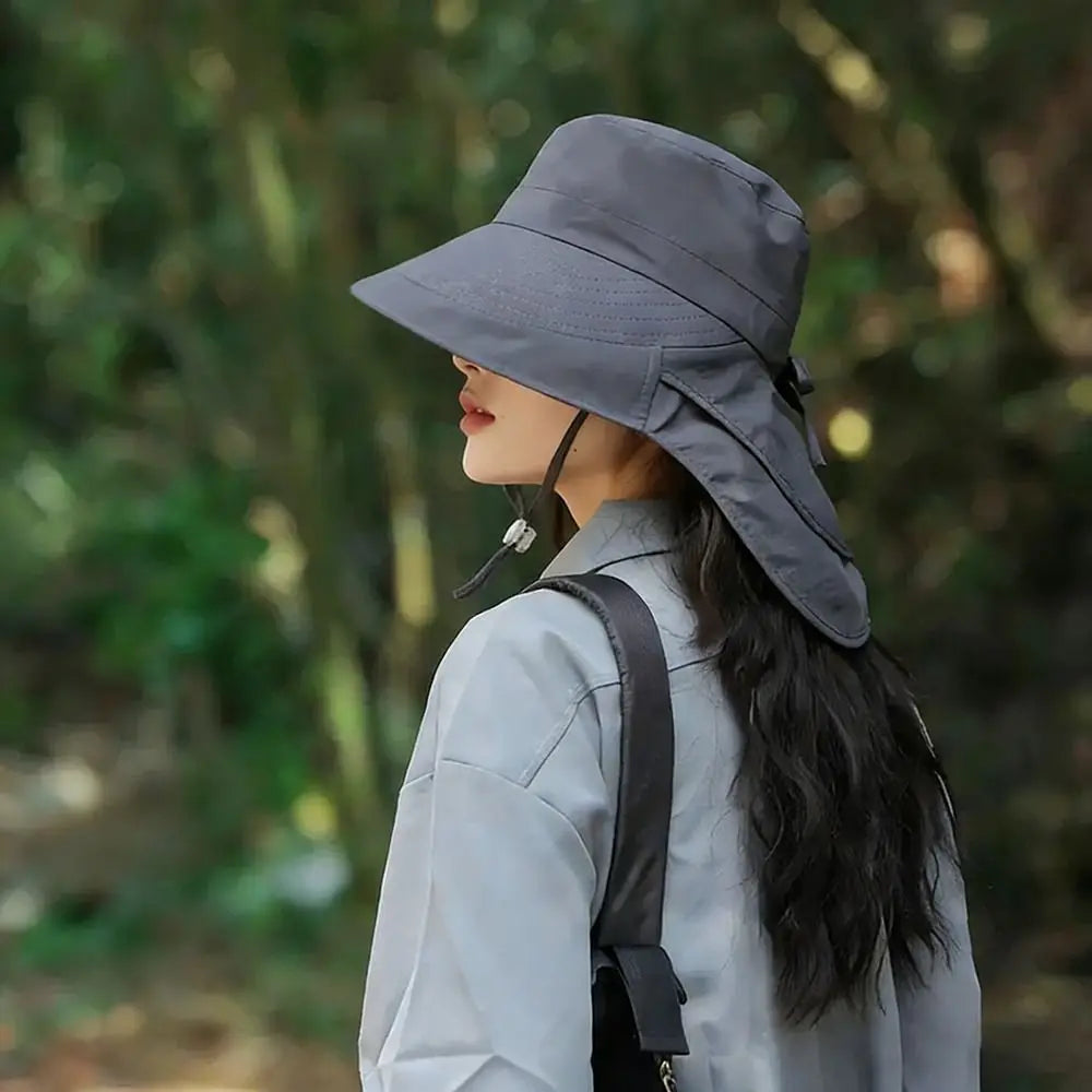 Gifts Adjustable Women's Sun Hat Neck Protection Wide-brimmed Summer Sun Cap UV Protection Fisherman Hat Quake