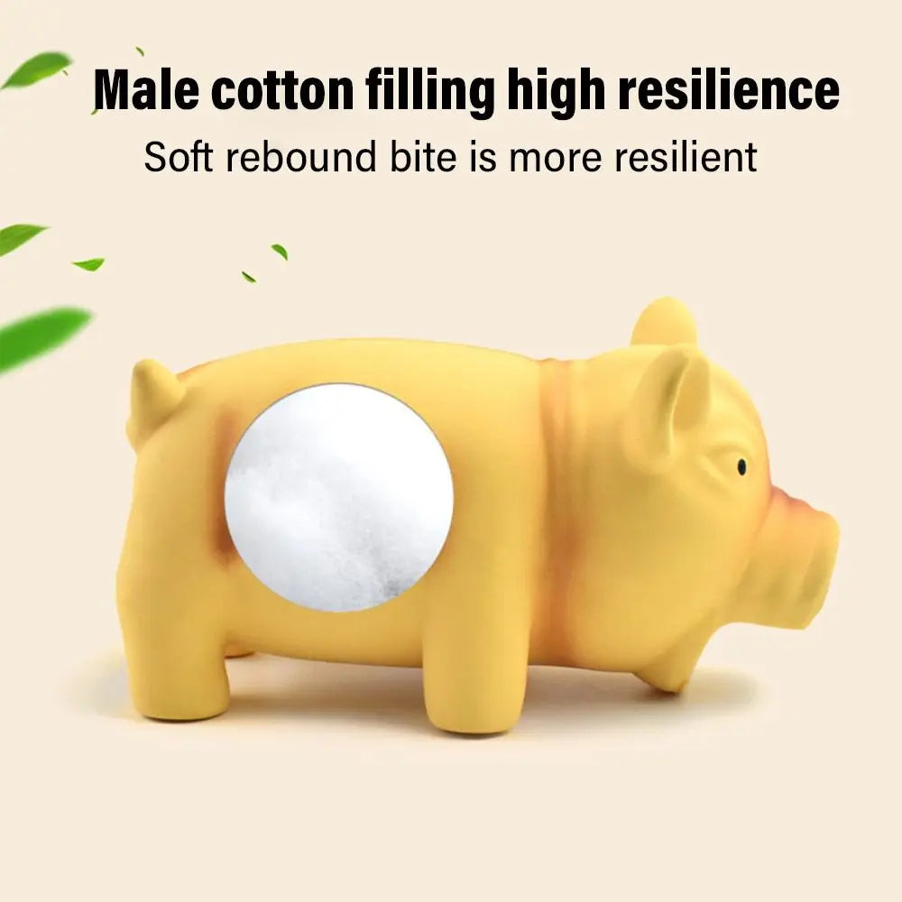 Chew Training Pets Accessories Interactive Squeak Latex Pet Chew Rubber Sound Pig Dog Chew Quake