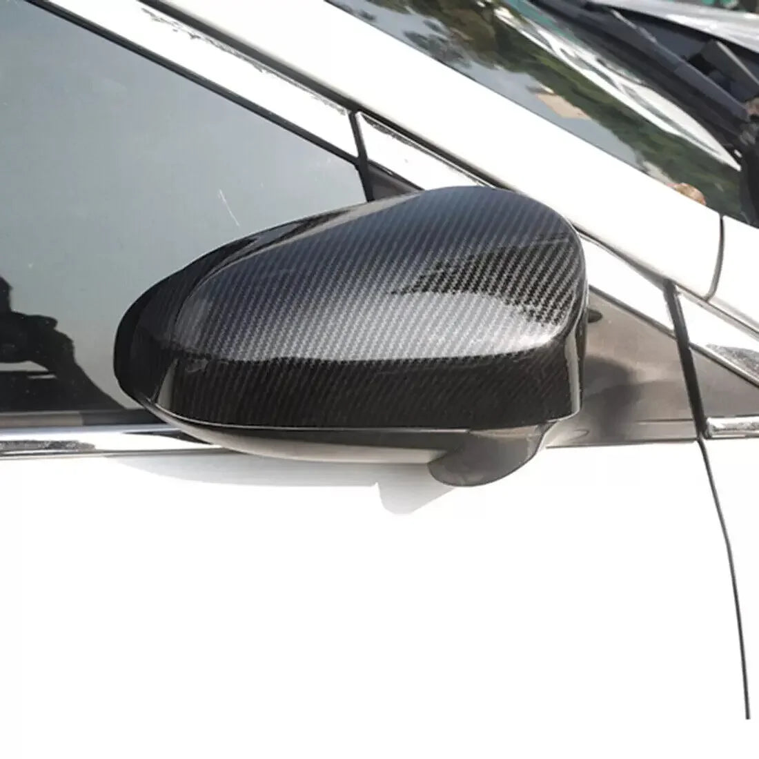 For Toyota Corolla Camry 2014-2018 Car Sticker Rearview Side Mirror Cover Wing Cap Exterior Door Rear View Case Trim Carbon ABS Quake