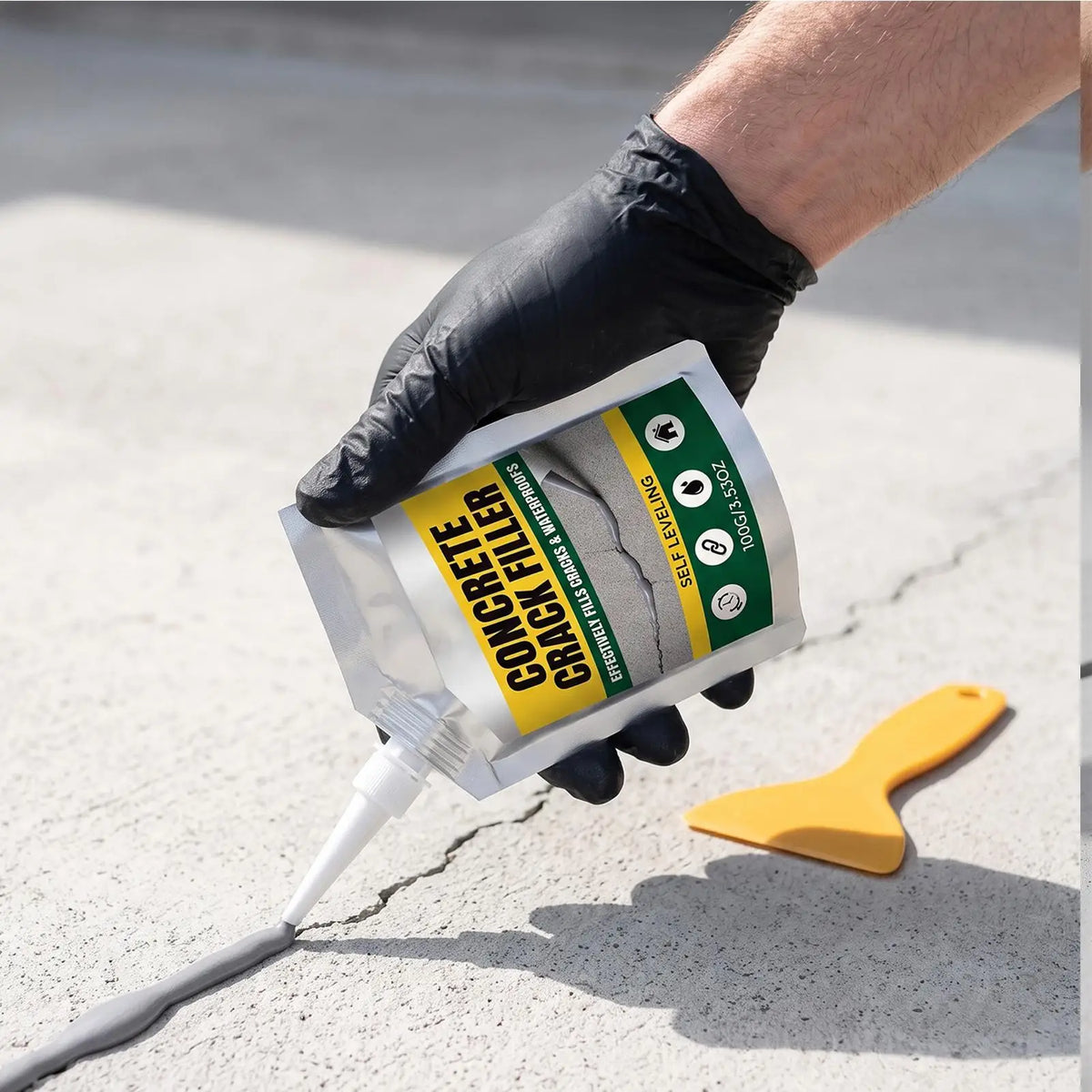 Crack Filler Concrete Repair 100g Self-leveling Cement Sealant Concrete Hole Filler for Wall Driveway Floor Tile Brick Basement Quake
