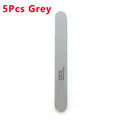 5pcs Double Side Nail Files Buffer Round Head Trimmer Nail Buffer Angle Nail Art Tools Buffing Washable Sponge Quake 5pcs Grey