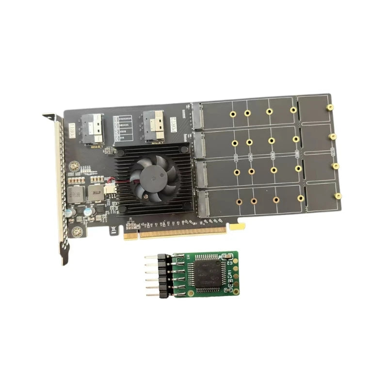 PLX8749 PCIe Expansion Card with Add-On Module for Desktop Internal Use, Board Layout Card and Module Set for Computer K1KF Quake CN