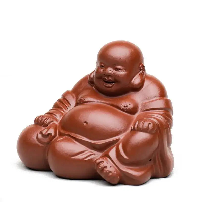 Zisha Tea Pet Buddha Figurine Maitreya Buddha Rulai Sculpture Tea Play Model Can Raise Tea Pet Quake