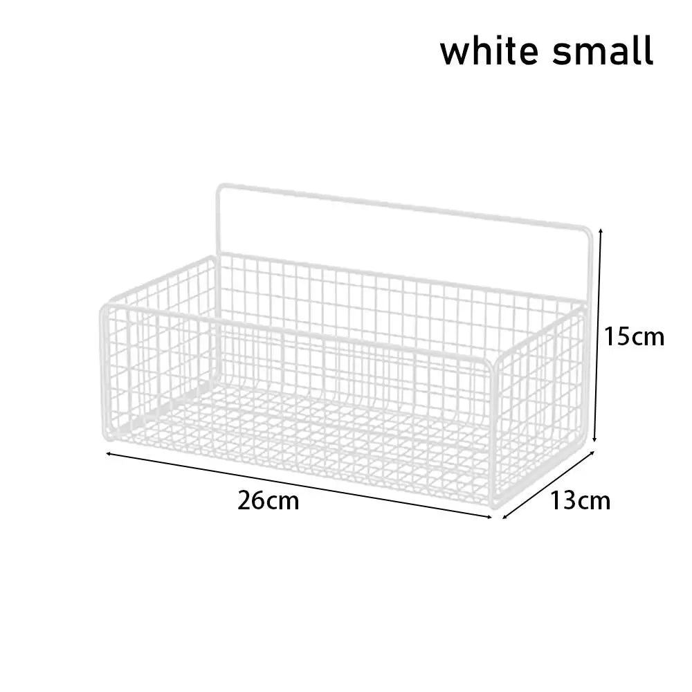 1Pcs Suspension Type Bathroom Storage Grid Shelf Wall Mount Kitchen Bathroom Accessories Bathroom Organizer Quake white small